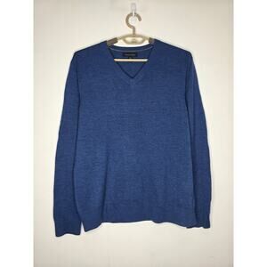 Banana Republic blue merino wool long sleeve v-neck sweater - large